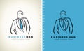 Businessman in business suit logo vector